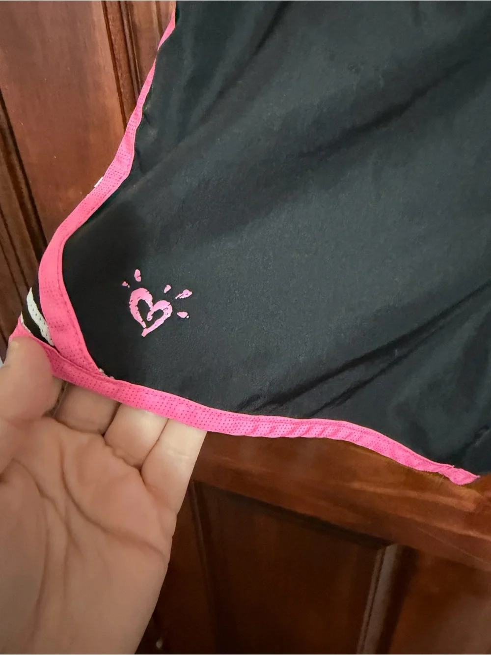 Justice Black Shorts with Pink Trim and Zebra Accent